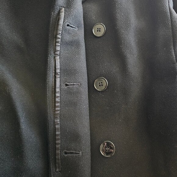 Reiss Cody Long Length Larger Lapel Wool Coat - 2016 - Black - Sz UK6/US2 - Picture 4 of 16